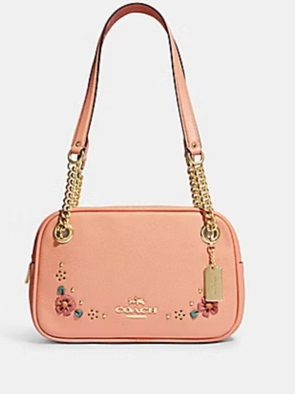 Nwt Coach Cammie Chain Shoulder Bag floral whipstitched
